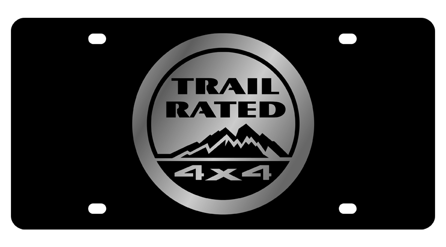 Jeep Trail Rated Carbon Steel License Plate