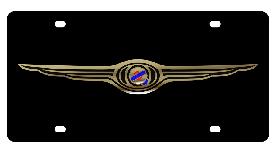 Chrysler Logo Carbon Steel License Plate