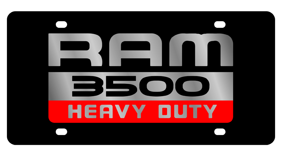 Dodge Ram 3500 Heavy Duty Carbon Steel License Plate