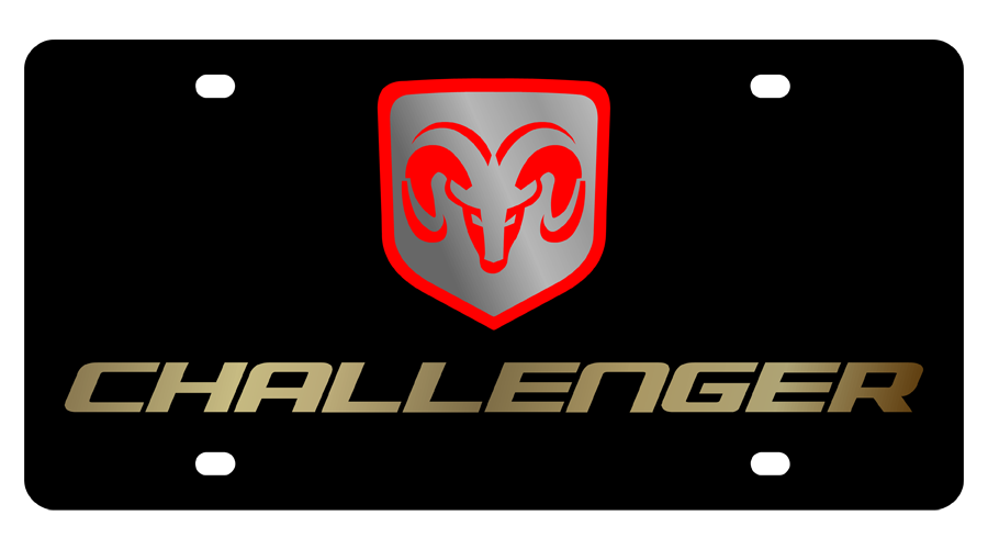 Dodge Challenger Carbon Steel License Plate 