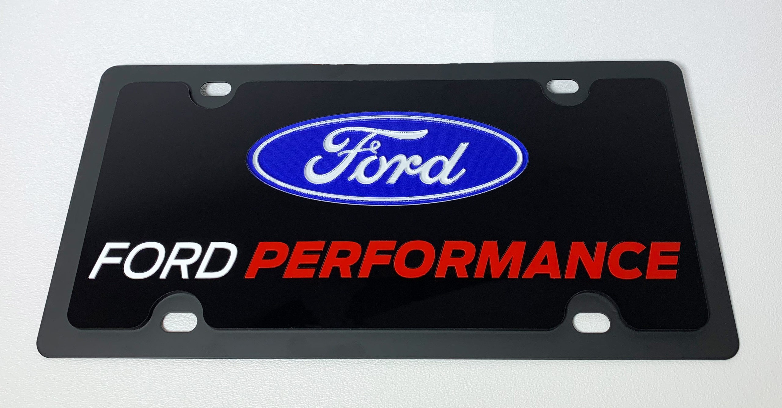 Ford Performance Black Carbon Steel License Plate