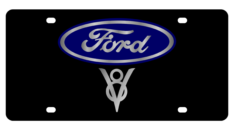 Ford V8 Carbon Steel License Plate