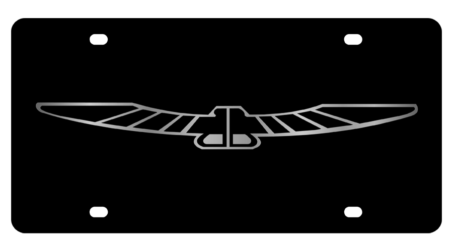 Ford Thunderbird Carbon Steel License Plate Silver Logo