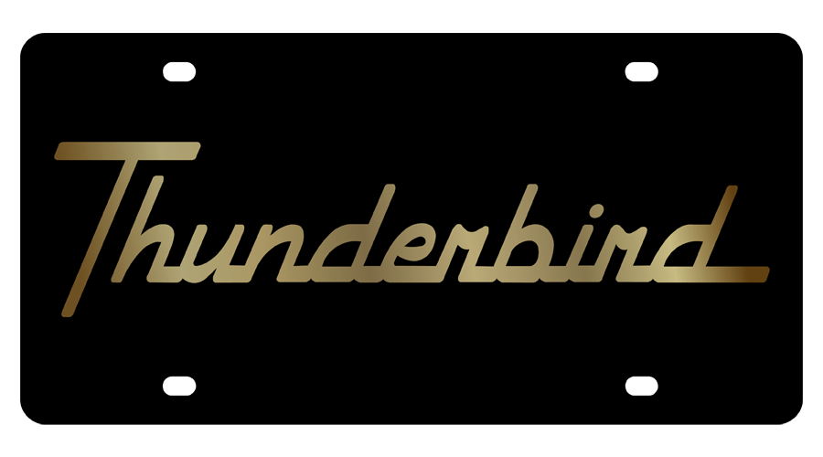 Ford Thunderbird Carbon Steel License Plate