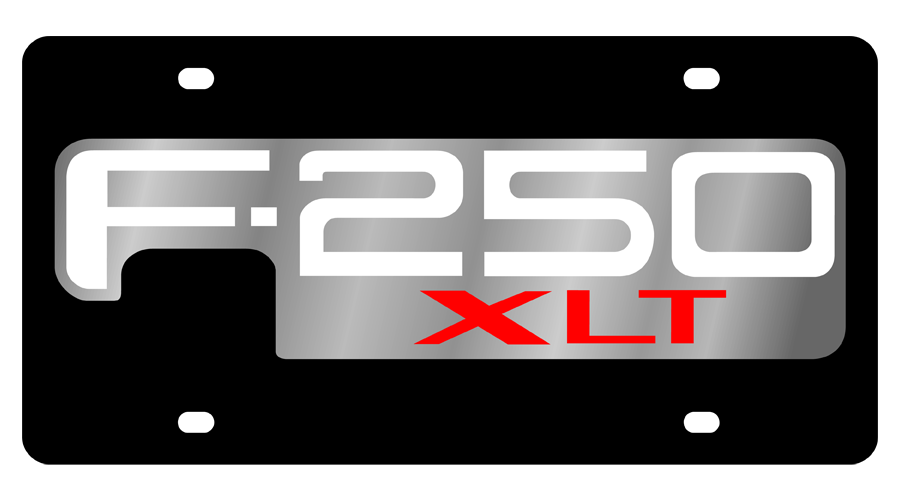 Ford F-250 XLT Carbon Steel License Plate