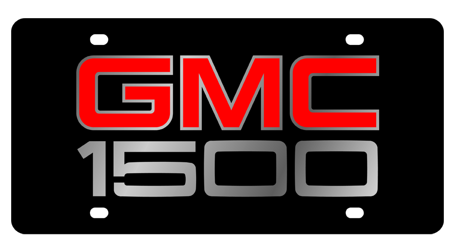 GMC 1500 Carbon Steel License Plate