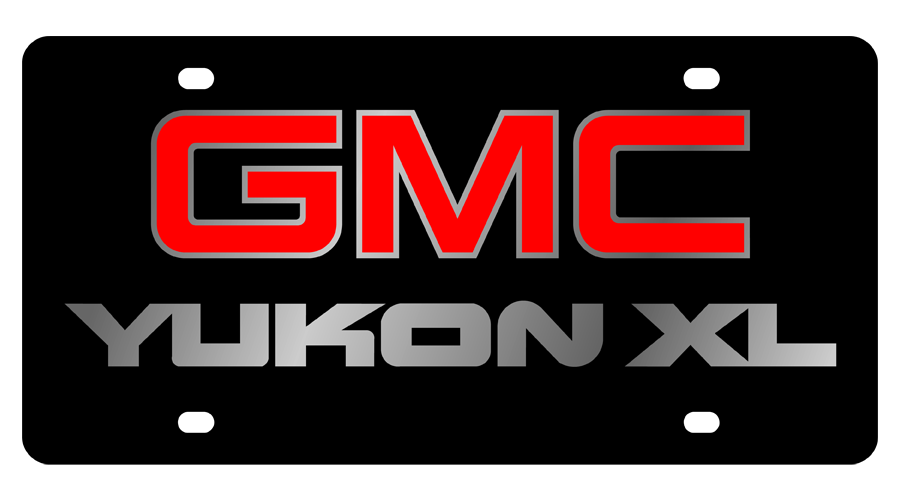 GMC Yukon XL Carbon Steel License Plate Silver