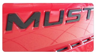 Ford Mustang GT Rear Bumper Enhacement Letters 1994 - 1998