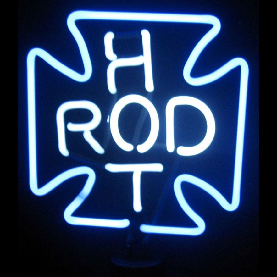 Hot Rod Cross Neon Sculpture