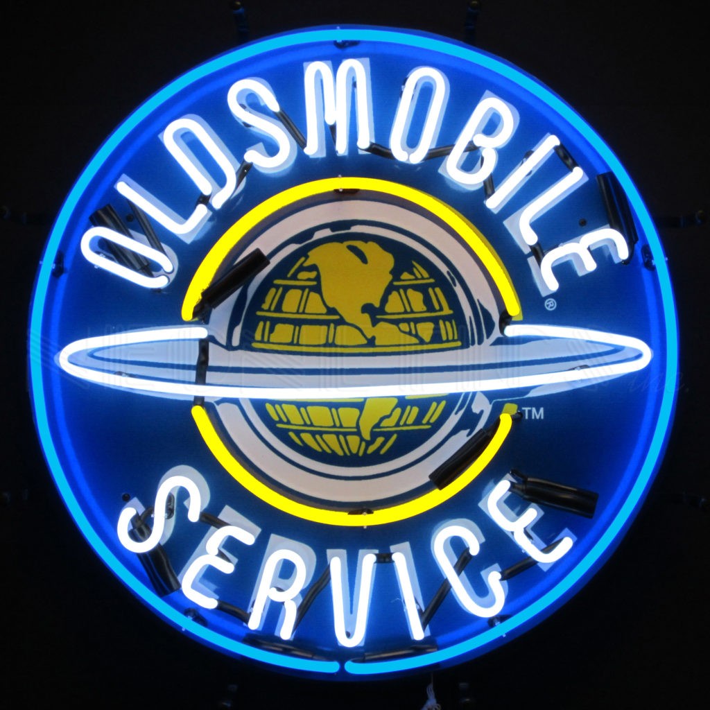 GM Oldsmobile Service Neon Sign with Backing