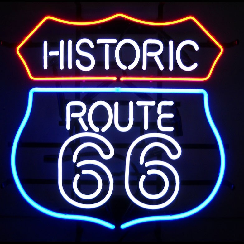 Historic Route 66 Neon Sign