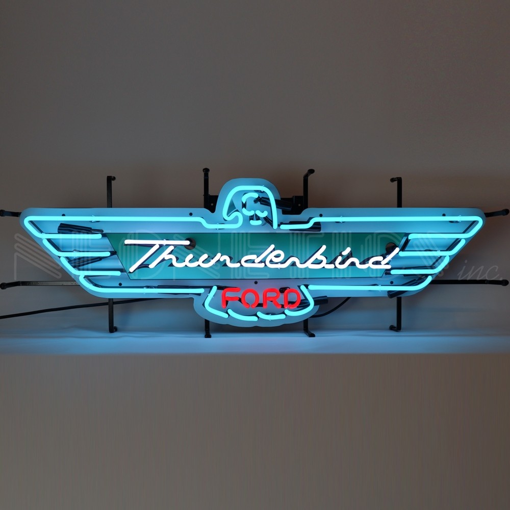 Ford Thunderbird Neon Sign with Backing