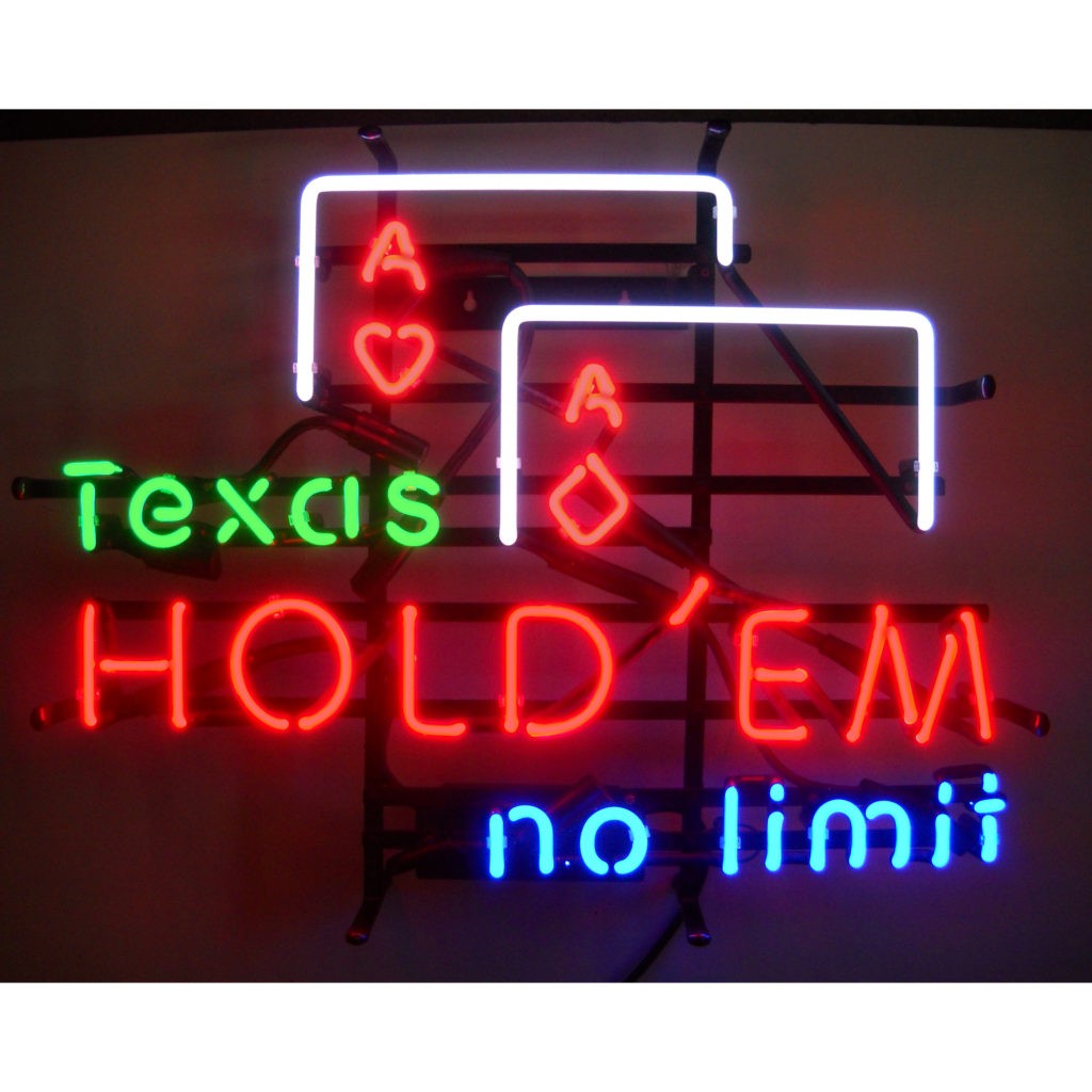 Texas Hold Em Neon Sign