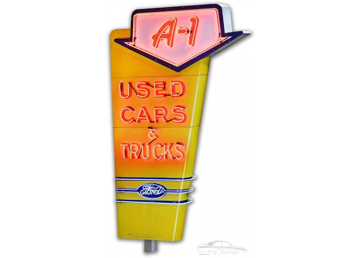 1950's Ford Used Car Sign Vintage Sign 16 x 28