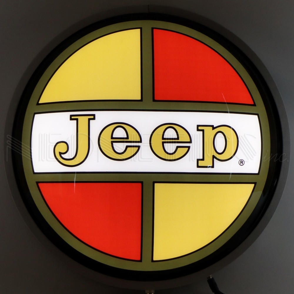 Jeep Retro 15 Inch Backlit LED Lighted Sign