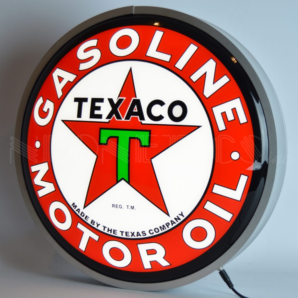 Texaco Motor Oil 15 Inch Backlit LED Lighted Sign