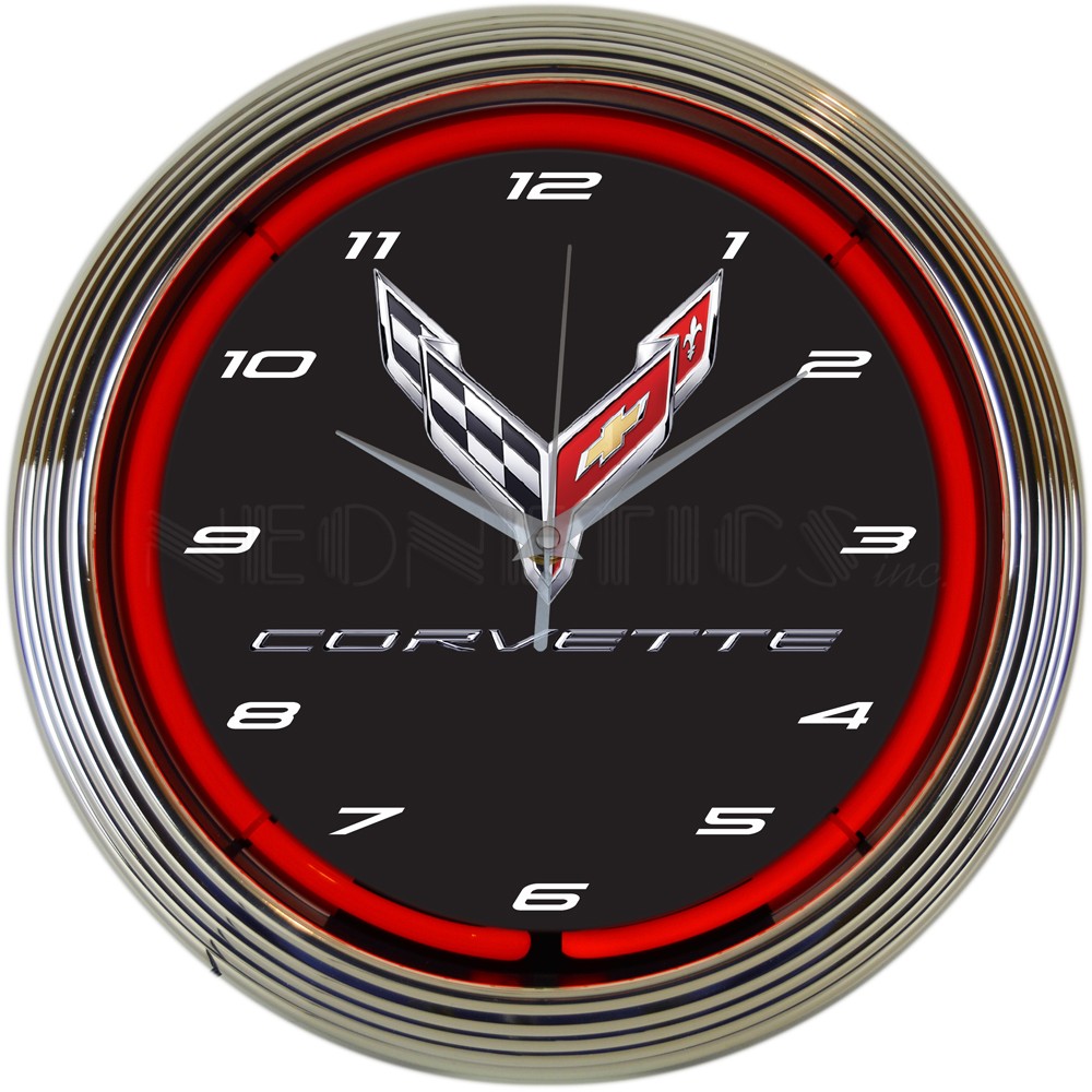 C8 Corvette Next Generation Neon Clock