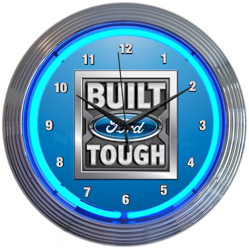 Ford-Built Ford Tough Neon Clock