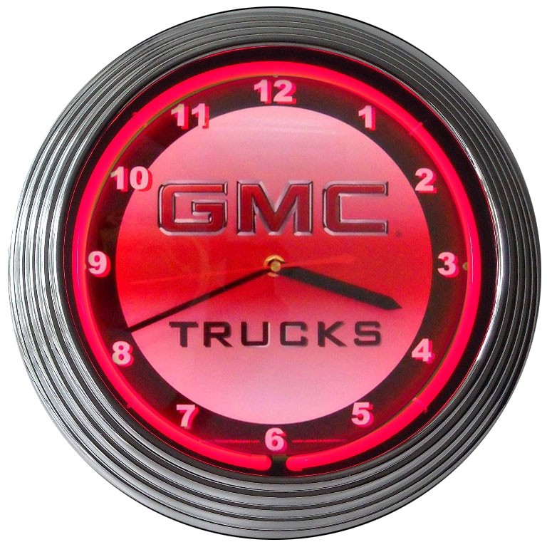 GMC Trucks Neon Clock