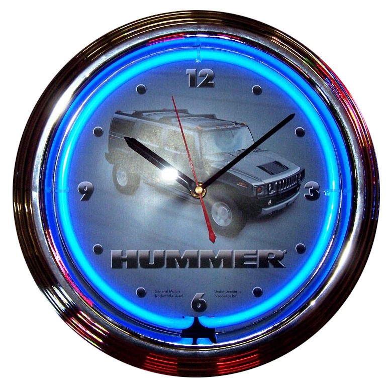 Hummer Neon Clock