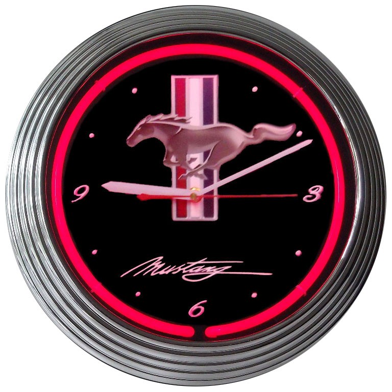 Ford Mustang Neon Clock