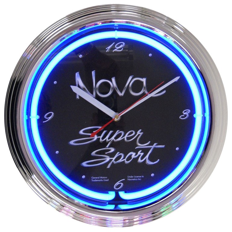Chevy Nova Super Sport Neon Clock