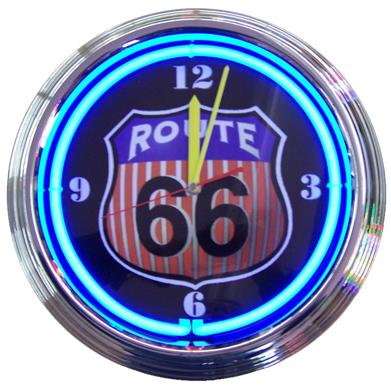 Route 66 Neon Clock