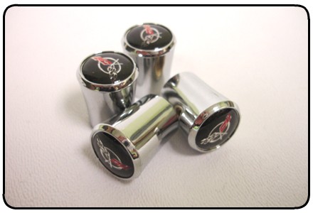 C5 Corvette Chrome Plated Valve Stem Set