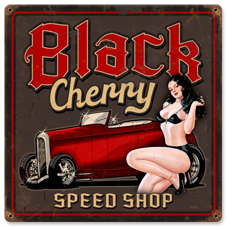 Black Cherry Vintage Sign