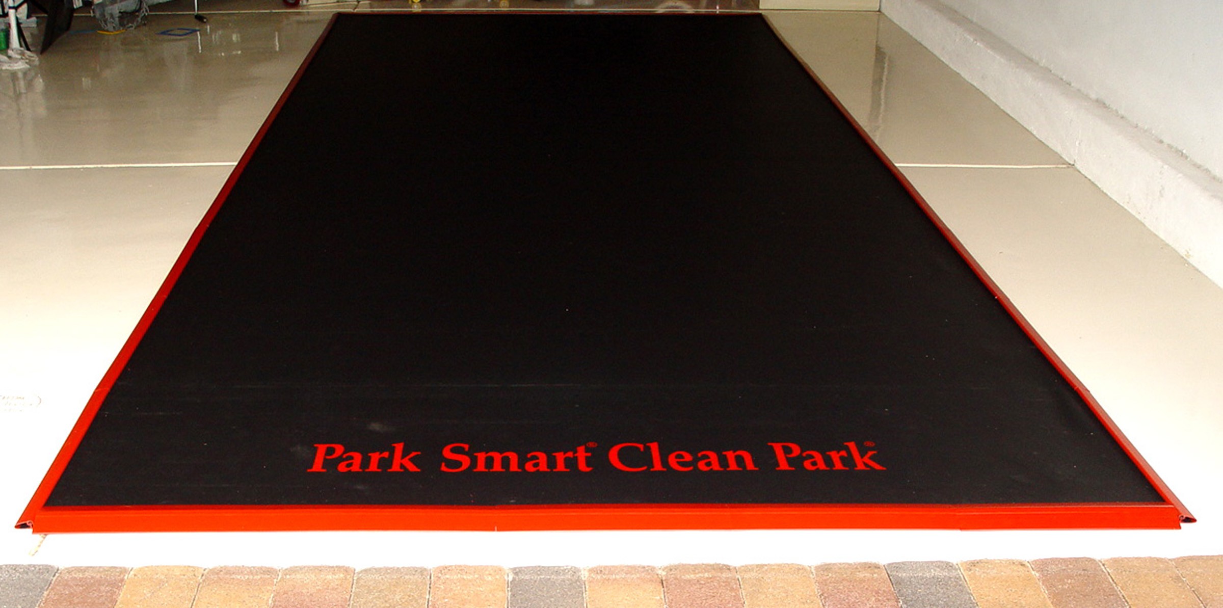 4.5’ x 9’ Motorcycle/Golf Cart Garage Mat (Black 50 Mil Special Edition)