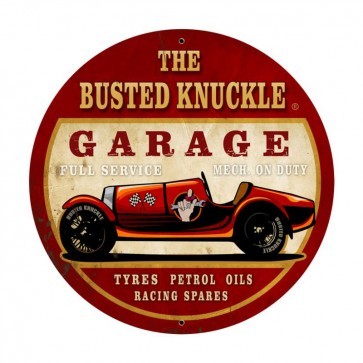 Old Race Car Sign by Busted Knuckle 28 x 28