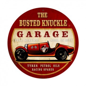 Old Race Car Sign by Busted Knuckle 14 x 14