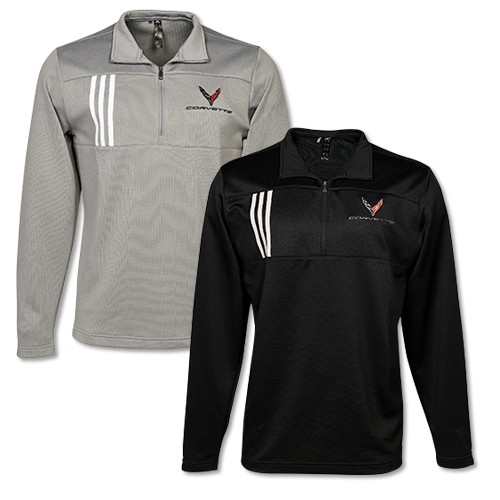 C8 Corvette Adidas 3 Stripe 1/4 Zip Jacket 