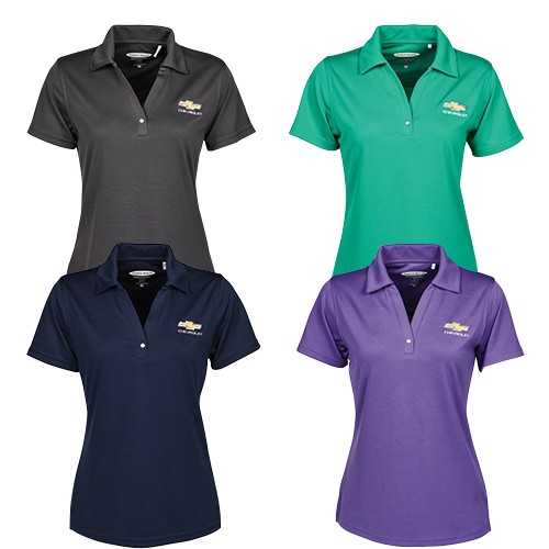 Ladies Chevrolet Striped Polo