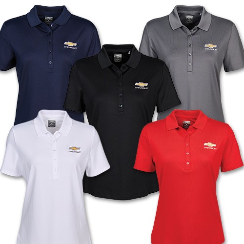 Ladies Chevrolet Callaway Polo with Gold Bowtie