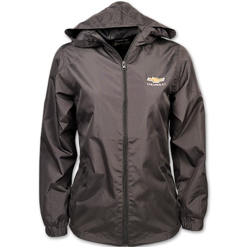 Ladies Chevrolet Wind Jacket with Gold Bowtie 