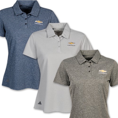 Ladies Chevrolet Adidas Polo with Gold Bowtie 