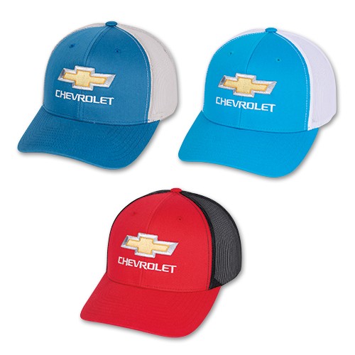 Chevrolet Meshback Hat with Gold Bowtie 