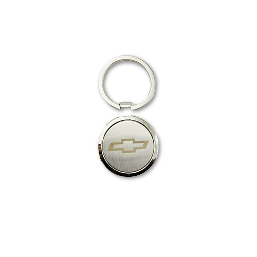 Chevy Bowtie Satin Metal Keychain 