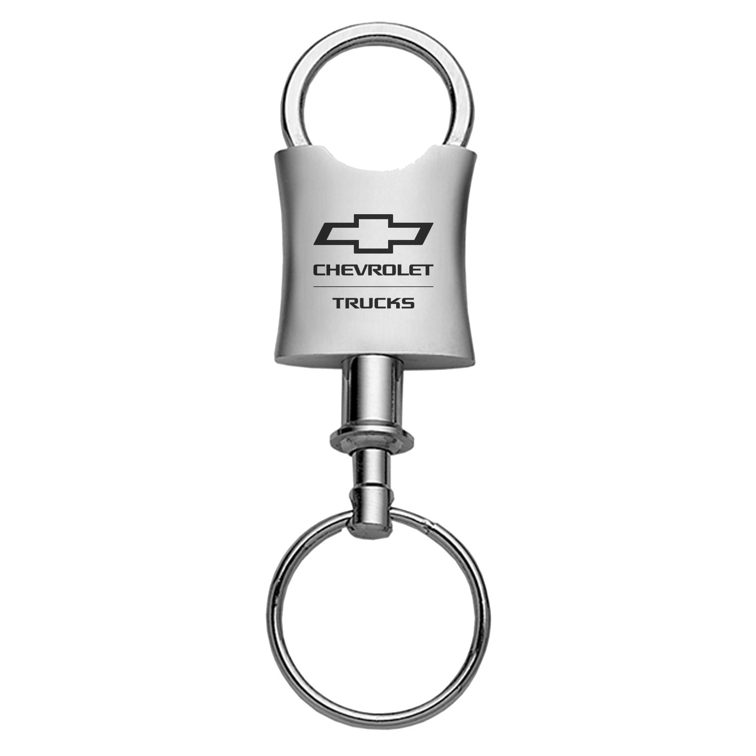 Chevy Trucks Curved Ring Pull a Part Key Tag with Bowtie