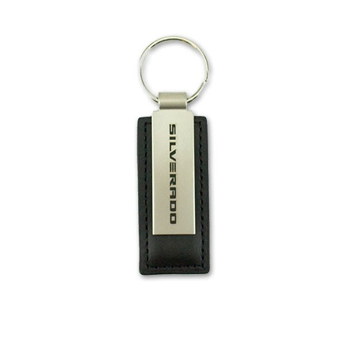 Chevy Silverado EV Metal/Leather Key Tag