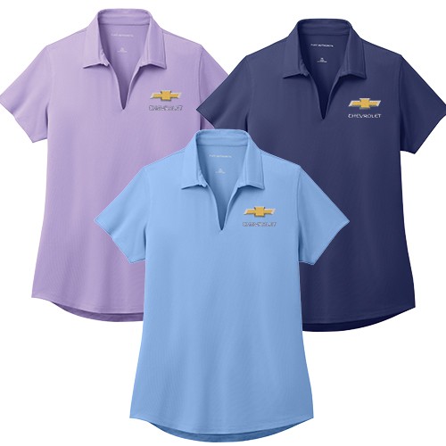 Ladies Chevy City Stretch Polo with Gold Bowtie