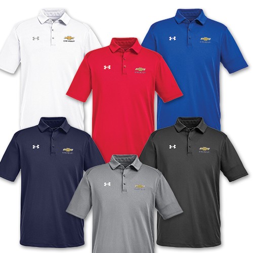 Men's Chevy Under Armour Polo with Gold Bowtie