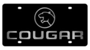 Lincoln Cougar Carbon Steel License Plate 