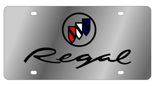 Buick Regal Logo Word Stainless Steel License Plate