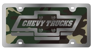 Chevy Trucks - License Plate - Stainless Style
