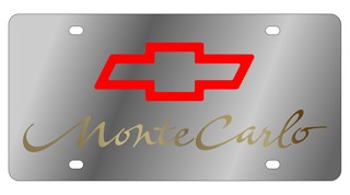 Chevy Monte Carlo Stainless Style License Plate