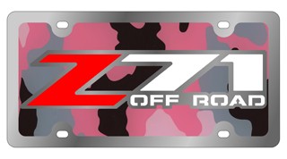 Z-71 Offroad - License Plate - Stainless Style