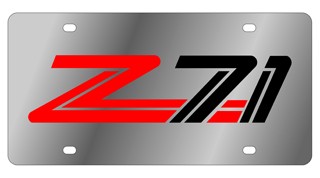 Chevy Z-71 License Plate with Black 71