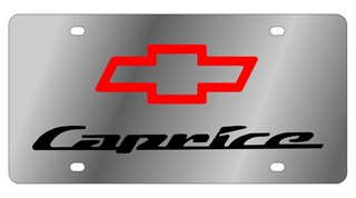Chevy Caprice Stainless Style License Plate